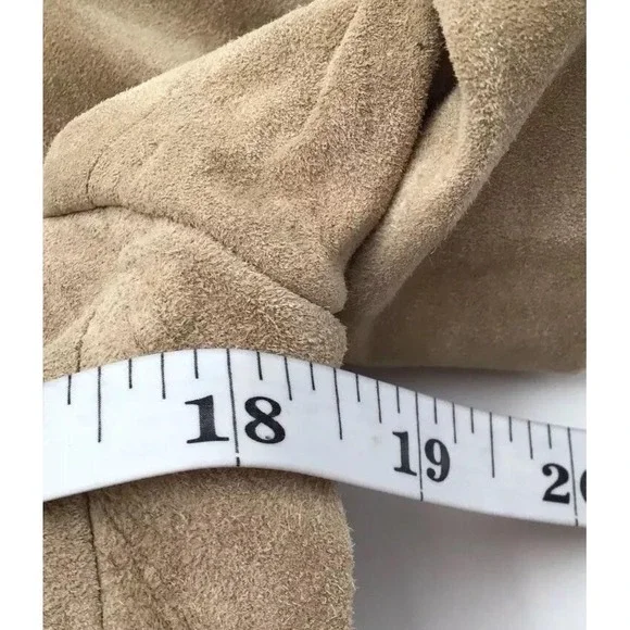 Ann Taylor Loft Women's Tan Leather Long Sleeve Single-Breasted Blazer- Sz Small - Picture 5 of 5